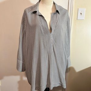 Workshop Republic Clothing Striped V Neck Top